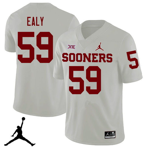 Jordan Brand Men #59 Adrian Ealy Oklahoma Sooners 2018 College Football Jerseys Sale-White - Click Image to Close